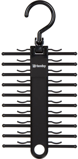 Tenby Living 2-Pack Black Tie Rack, Organizer, Hanger, Holder - Affordable Ti.