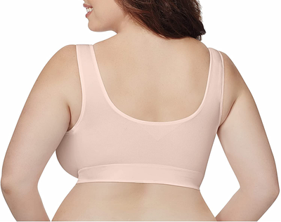 JUST MY SIZE Women's Pure Comfort Front Close Wirefree Bra MJ1274