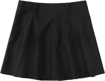 SOLY HUX Women's Plus Size Elastic Waist Flared Casual Mini Skater Skirt