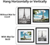 upsimples 11x14 Picture Frame Set of 5,Display Pictures 8x10 with Mat or 11x14 Without Mat,Wall Gallery Photo Frames,Iron Red