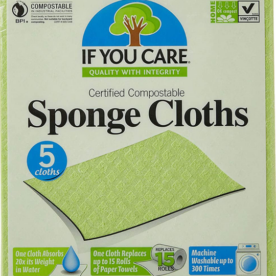 5 Piece Reusable 100% Natural Cleaning Rags 