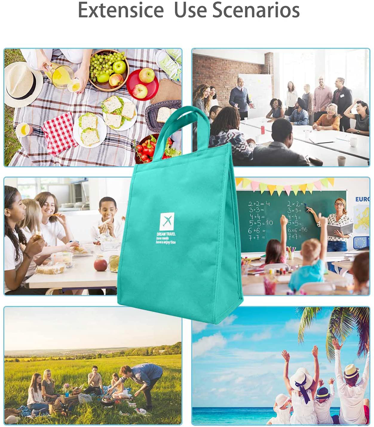ZORCOR Lunch Bag Insulated Lunch Bag with Aluminum Foil Waterproof Adult Lunch Tote Box for Women&Men School Office Travel Picnic(Grey)
