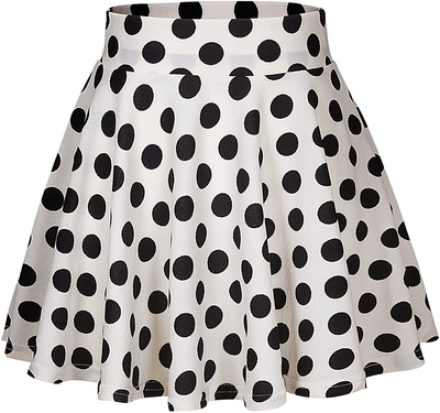 Urban CoCo Women's Basic Versatile Stretchy Flared Casual Mini Skater Skirt