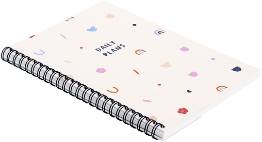 A5 Spiral Daily Planner Journal Undated Daily Plans Layout 120 Pages