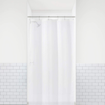 LiBa PEVA 8G Bathroom Small Shower Stall Curtain Liner, 36" W x 72" H Narrow Size, Clear, 8G Heavy Duty Waterproof Shower Stall Curtain Liner