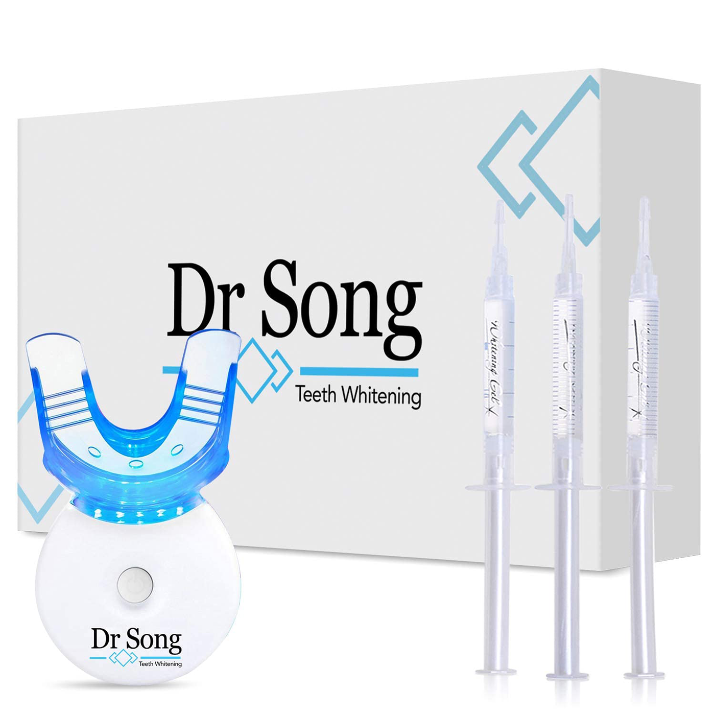 Dr Song Teeth Whitening Kit 3X Syringes 35% Carbamide Peroxide, Light, Trays