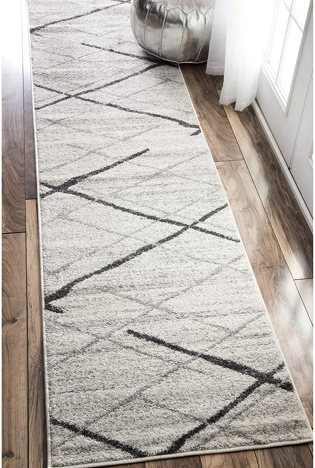 nuLOOM Thigpen Contemporary Runner Rug, 2' 6" x 14', Grey