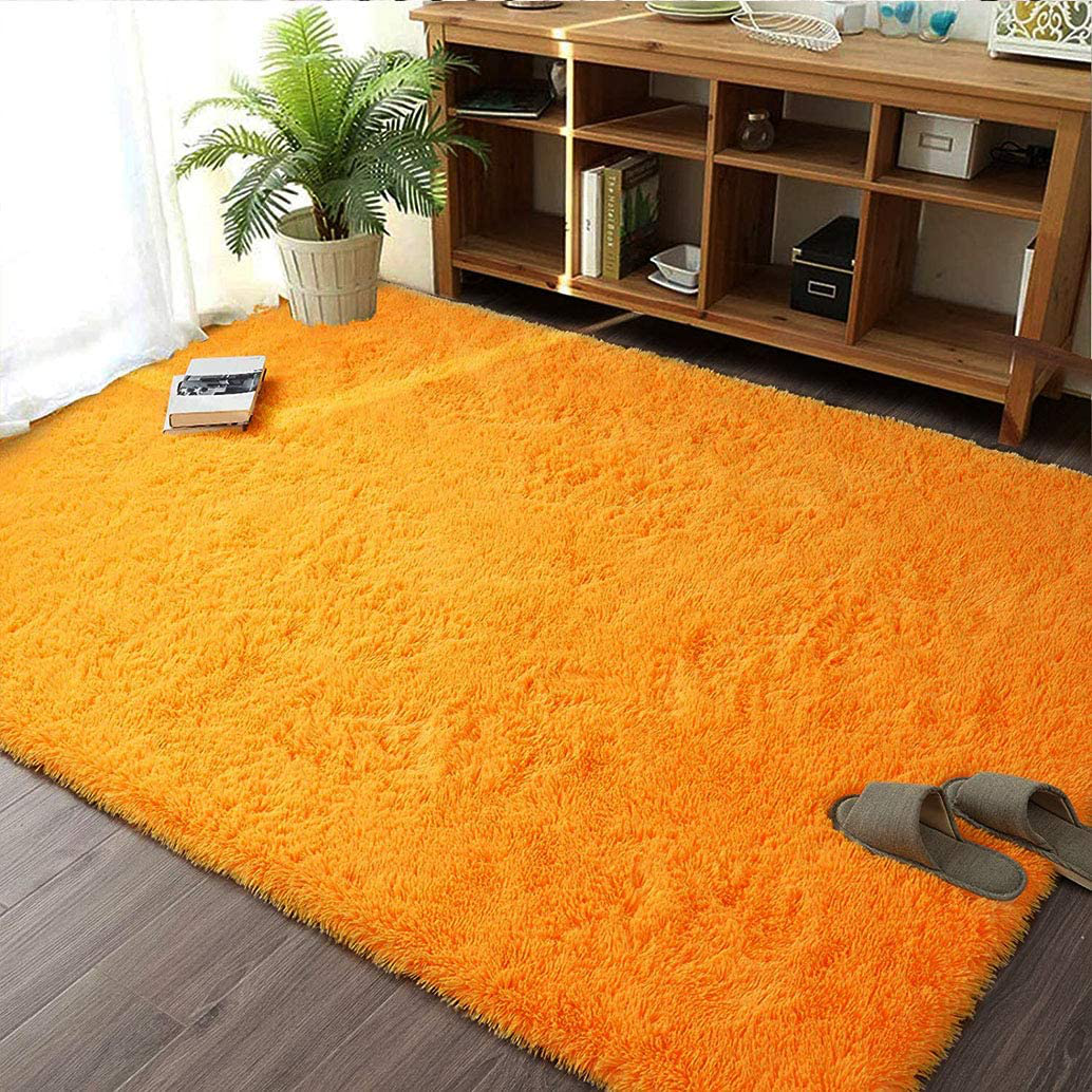 BOYASEN Ultra Soft Indoor Modern Area Rugs Fluffy Living Room Carpets for Children Bedroom Home Decor Nursery Rug (4 x 6 ft, Camel)