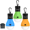 FengChi LED Camping Lantern, [3 Pack] Portable Outdoor Tent Light Emergency Bulb Light for Camping, Hiking, Fishing,Hurricane, Storm, Outage.