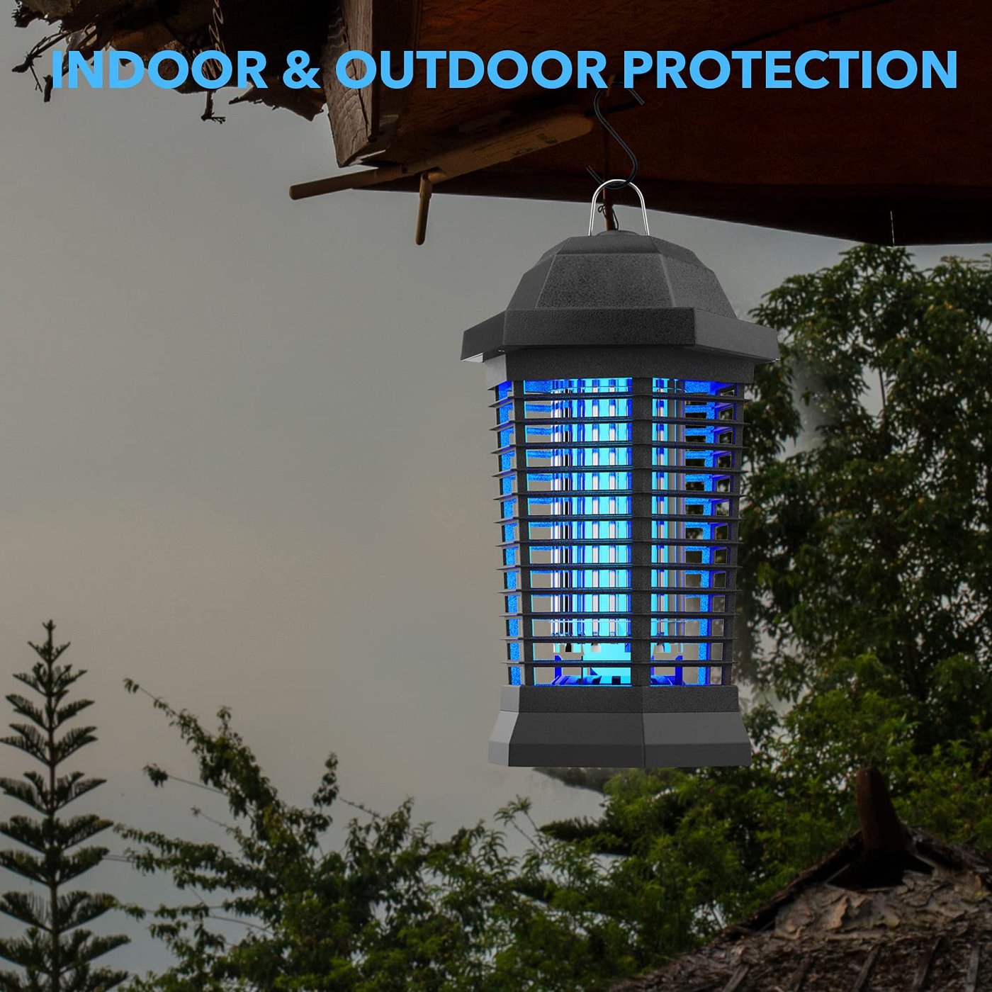 Bug Zapper, Electric Mosquito Zapper Outdoor, Insect Trap Indoor, Electronic Insect Killer for Garden Patio