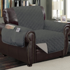 Reversible Quilted Furniture Protector Slipcover - 2 Pockets for Magazines, Newspapers, Remotes - Machine Washable 