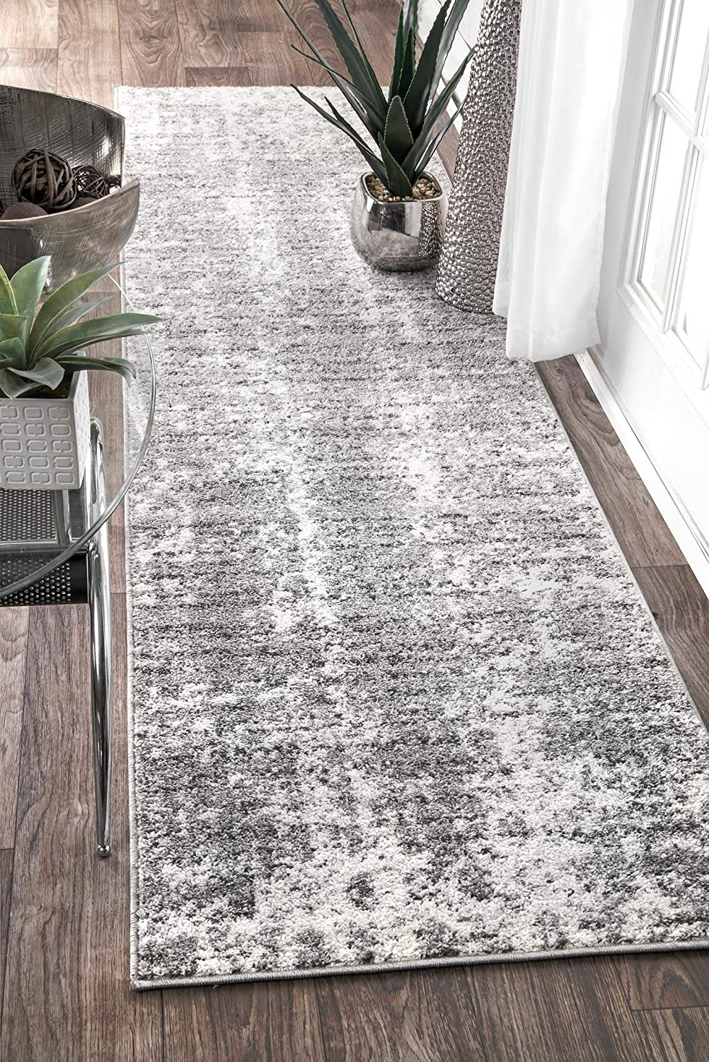 nuLOOM Misty Shades Deedra Area Rug, 4' x 6' Oval, Grey