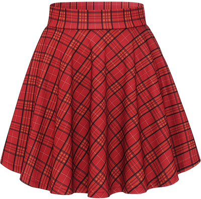 DRESSTELLS Skirt for Women Mini Skirts Versatile A-line Basic Stretchy Flared Skater Skirt