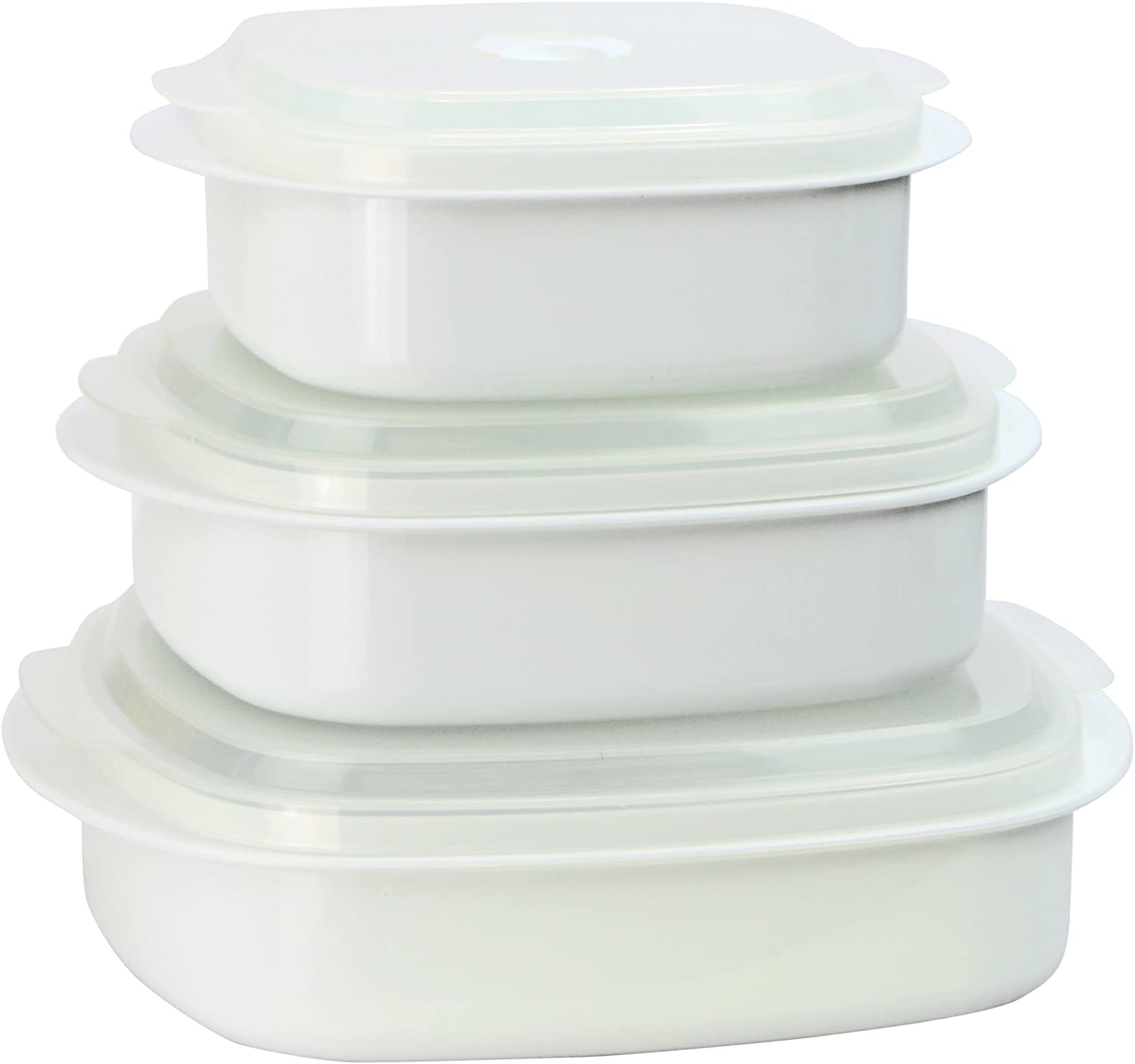 Calypso Basics by Reston Lloyd 6-Piece Microwave Cookware, Steamer and Storage Set, White