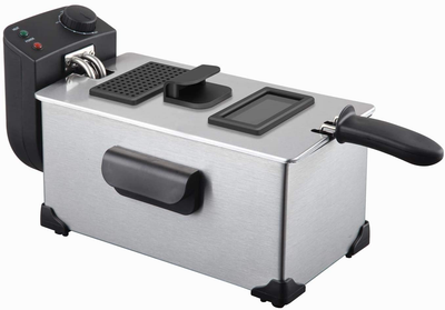 Aigostar Deep Fryer, Electric Deep Fat Fryers with Baskets, 3 Liters Capacity Oil Frying Pot with View Window, ETL Certificated, 1650W Ushas
