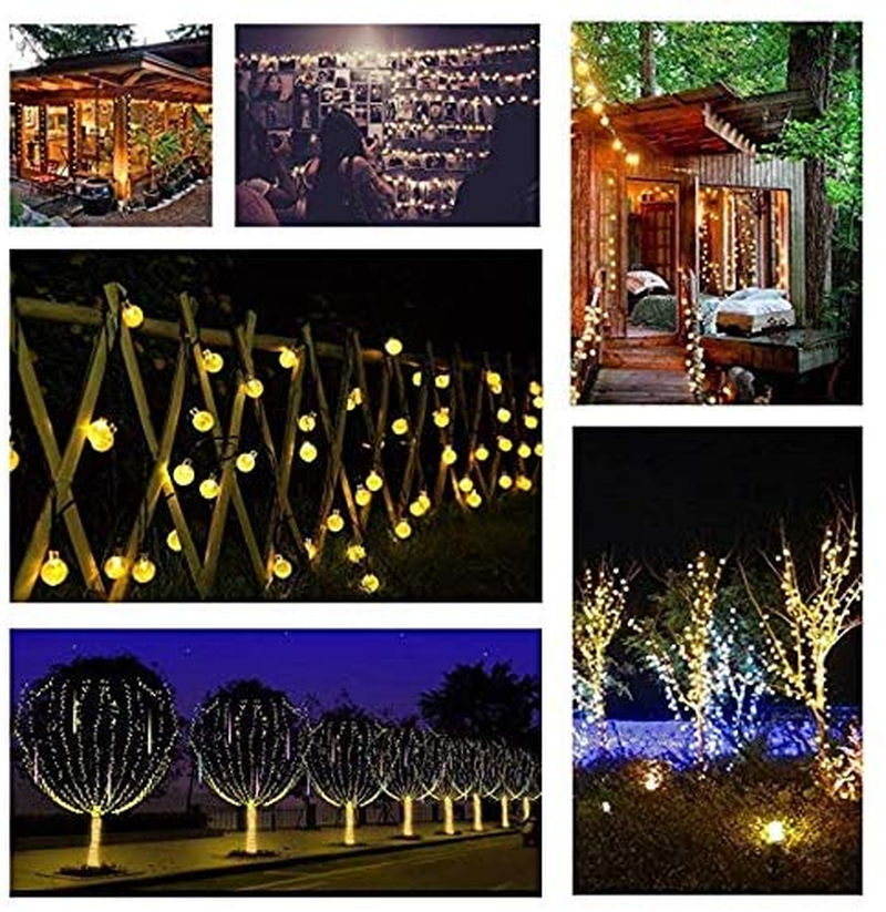 24ft Waterproof Garden Solar Lights with 50 LED Bulbs and 8 Modes 