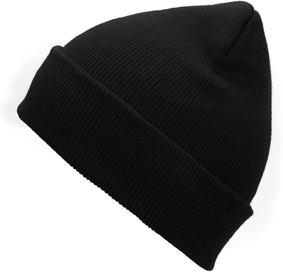 American Trends Winter Beanie Men Wool Knit Fisherman Hat Women Cuffed Black Beanie Slouchy Skull Cap