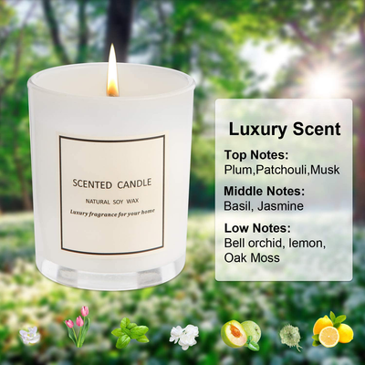 Scented Candles 100% Pure Natural Soybean Wax with Plant Essential Oils