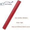 Silence Shopping 3D Carbon Fiber Vinyl Car DIY Wrap Sheet Roll Film Sticker Decal Red or Black