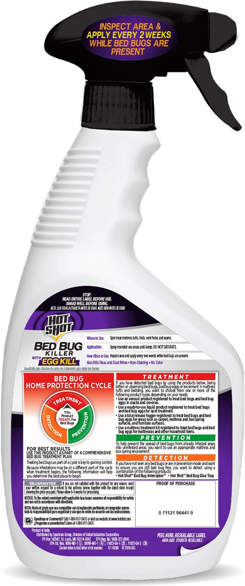 Hot Shot 96441 HG-96441 32 oz Ready-to-Use Bed Bug Home Insect Killer, Multicolor