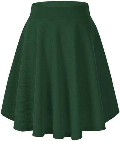 Urban CoCo Women's Basic Versatile Stretchy Flared Casual Mini Skater Skirt