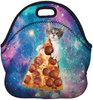 Boys Girls Kids Women Adults Insulated School Travel Outdoor Thermal Waterproof Carrying Lunch Tote Bag Cooler Box Neoprene Lunchbox Container Case (Cat Take Pizza)