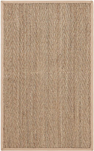 Safavieh Natural Fiber Collection NF115A Border Herringbone Seagrass Accent Rug, 2' x 3', Beige