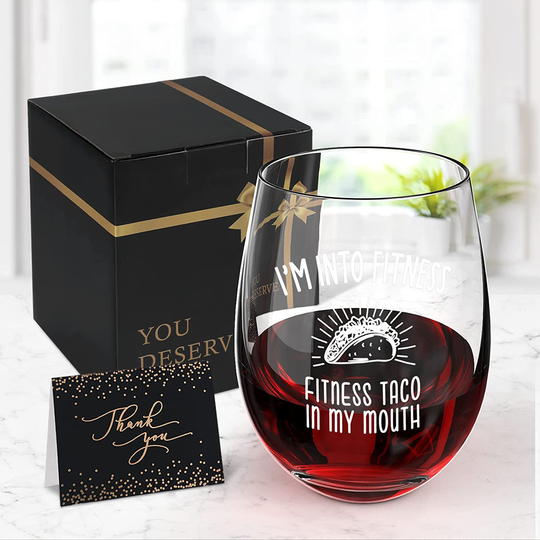 Funny 17 oz Wine Glasses - Stemless Wine Glasses