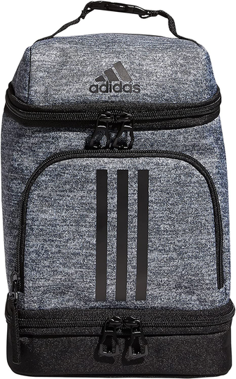 adidas Excel 2 Insulated Lunch Bag, Jersey Onix Grey/Black, One Size