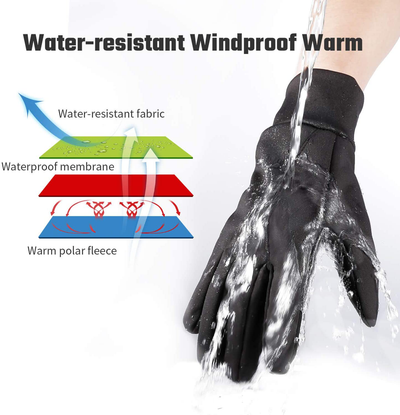 Winter Gloves Touch Screen Water Resistant Thermal for Running Cycling Driving Hiking Windproof Warm Gifts for Men and Women