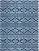 Safavieh Tulum Collection TUL272N Moroccan Boho Tribal Non-Shedding Living Room Bedroom Area Rug, 5' x 5' Square, Navy / Ivory