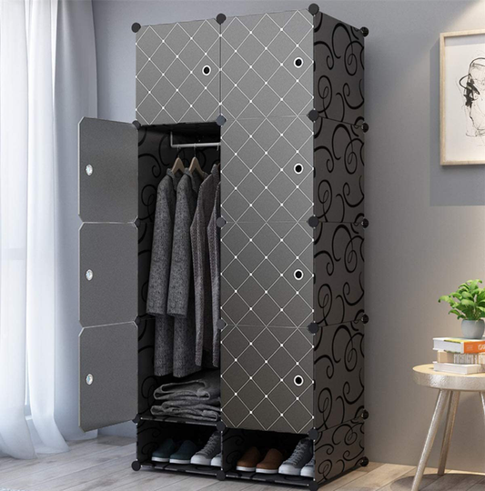 HOUSE DAY White Magic Hangers Space Saving Clothes Hangers Organizer Smart Closet Space Saver Pack of 16 with Sturdy Plastic for Heavy Clothes