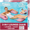Aqua LEISURE Mosaic 3-in-1 Pool Lounge Chair with Length Adjustment Toggles, Multi-Purpose Inflatable (Chair, Drifter, Lounge) Pool Float, Burgundy Mosaic (AZL17010BZ)