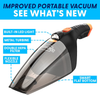 Portable Car Vacuum Cleaner: High Power Handheld Vacuum w/LED Light -110W 12v Best Car & Auto Accessories Kit for Detailing and Cleaning Car Interior - 16 Foot Cable