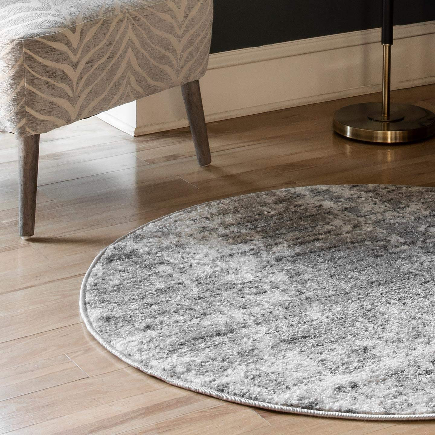 nuLOOM Misty Shades Deedra Area Rug, 5' Round, Grey