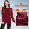 MEETWEE Thermal Underwear for Women, Winter Warm Base Layer Top & Bottom Set Long Johns with Fleece Lined Cold Weather Skiing