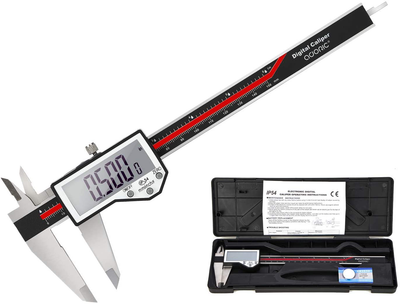 Digital Caliper, 6" Caliper Measuring Tool Extreme Accuracy Waterproof Electronic Vernier Caliper Industrial Stainless Steel Digital, Durable Measuring Tool with Large LCD Screen