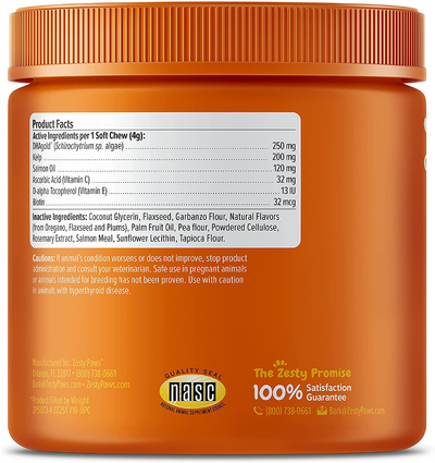 Salmon Fish Oil Omega 3 with Wild Alaskan Salmon Oil - Anti Itch Skin & Coat + Allergy Support - Hip & Joint + Arthritis Dog Supplement + EPA & DHA