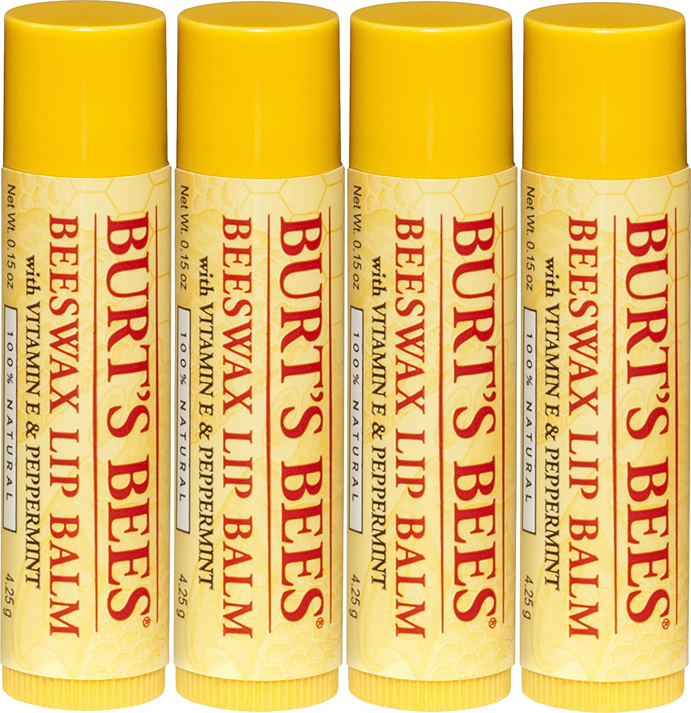 Burt's Bees 100% Natural Origin Moisturizing Lip Balm, Original Beeswax, 2 Tubes in Blister Box