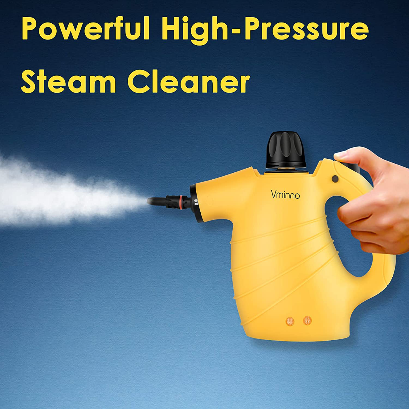Handheld Steam Cleaner, 450ml Large Capacity Steam Cleaning with Extension Hose, Upholstery Steamer Cleaner, Floor Cleaner, Car Steamer for Hard Surface Cleaning, Floor Gap, Grime, Grease and More