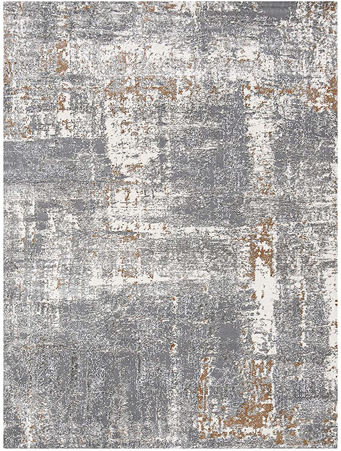 Savannah Milan Gray Polyester Blend Area Rug