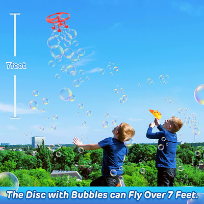 Bubble Machine for Kids UFO Flying Disc Bubble Blower Toddler Outdoor Toys Duck Bubble Maker with Glasses & Bubble Stick Summer Outside Toys Lawn Backyard Yard Games for Boys Girls Age 2 3 4 5 6 7 8