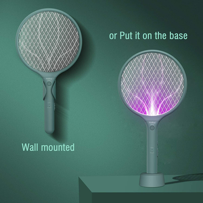 Endbug Bug Zapper Lamp & Fly Swatter Racket 2 in 1, USB Rechargeable Electric Mosquito Fly Gnat Killer for Home Indoor Outdoor (Dark Navy)