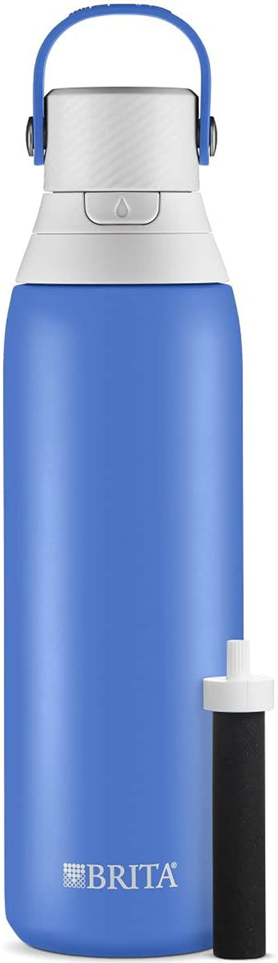 Brita Stainless Steel Water Filter Bottle, Stainless Steel, 20 Ounce, 1 Count