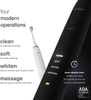 Ultra Whitening 40,000 VPM Electric Smart ToothBrushes 4 Modes with Smart Timers - 10 ProFlex Brush Heads & 2 Travel Cases