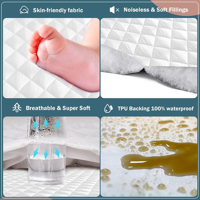 UNILIBRA 100% Waterproof Quilted Mattress Pad Twin Size, 6''-19'' Deep Pocket Fitted Mattress Protector Cover, Breathable, Hollow Cotton Alternative Filling Mattress Topper