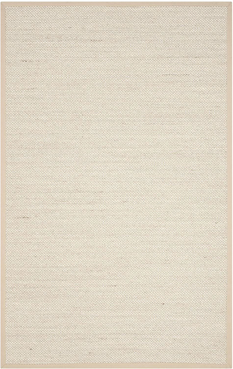 Safavieh Natural Fiber Collection NF143C Border Sisal Runner, 2'6" x 8' , Marble / Beige