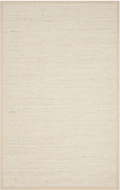 Safavieh Natural Fiber Collection NF143C Border Sisal Runner, 2'6" x 8' , Marble / Beige