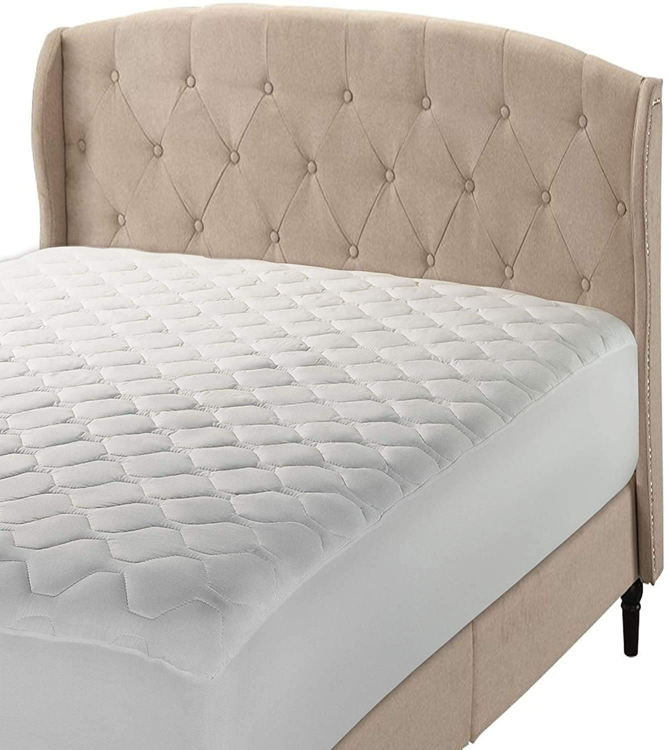 The Grand Mattress Pad Cover Fitted | Deep Pockets Bed Mattress Protection | Only Quality Fabrics Used & Breathable (King)
