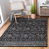 Safavieh Tulum Collection TUL267Z Moroccan Boho Distressed Non-Shedding Stain Resistant Living Room Bedroom Area Rug, 2' x 5', Black / Ivory